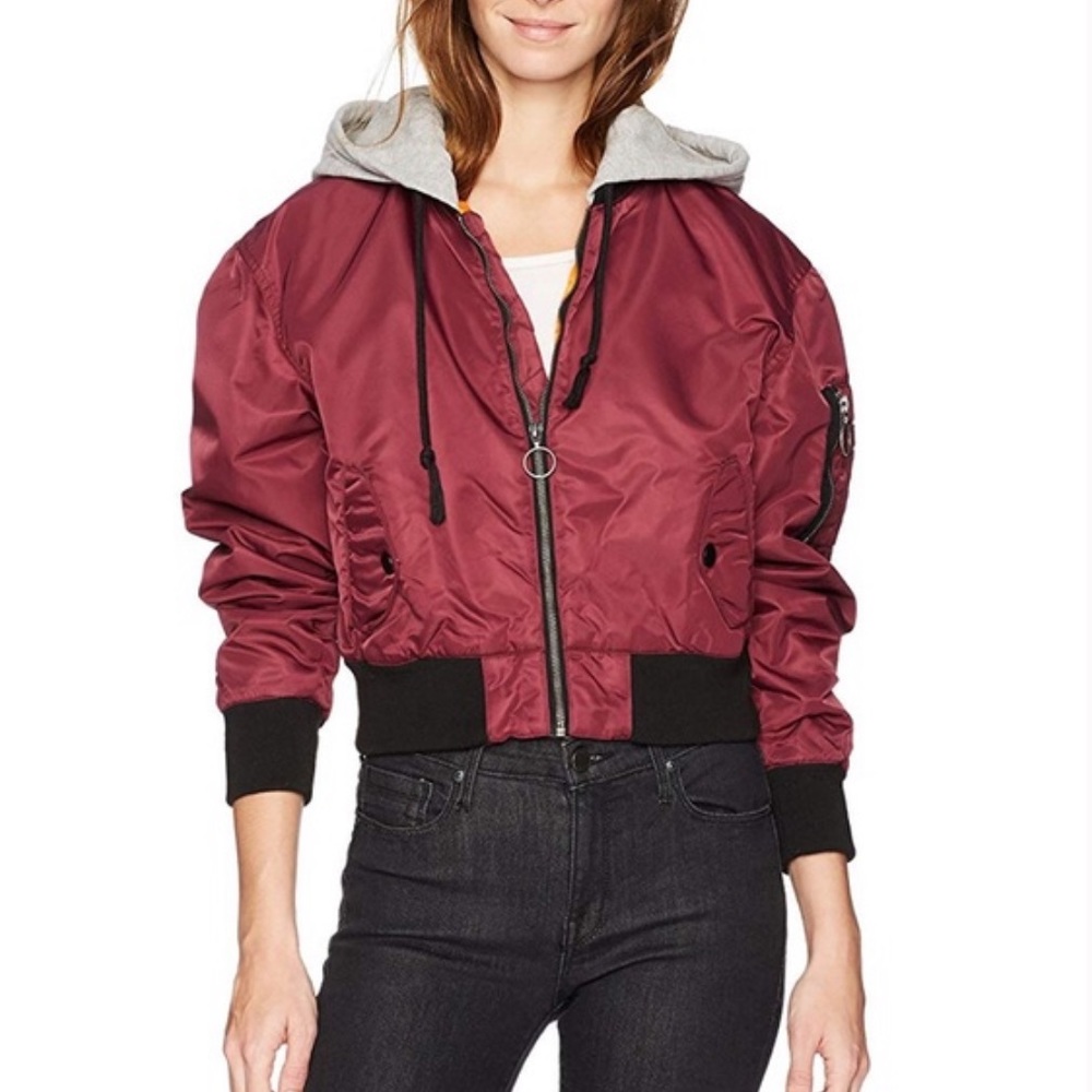 NWOT Hudson Rogue Bomber Jacket Hoodie Puffer